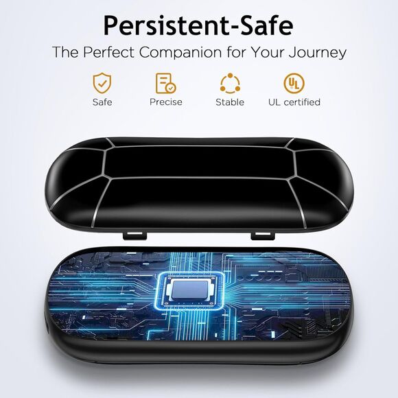 1 Silver Rechargeable Portable Handwarmer Double-Sided Heating USB Pocket Heater - Picture 3 of 8